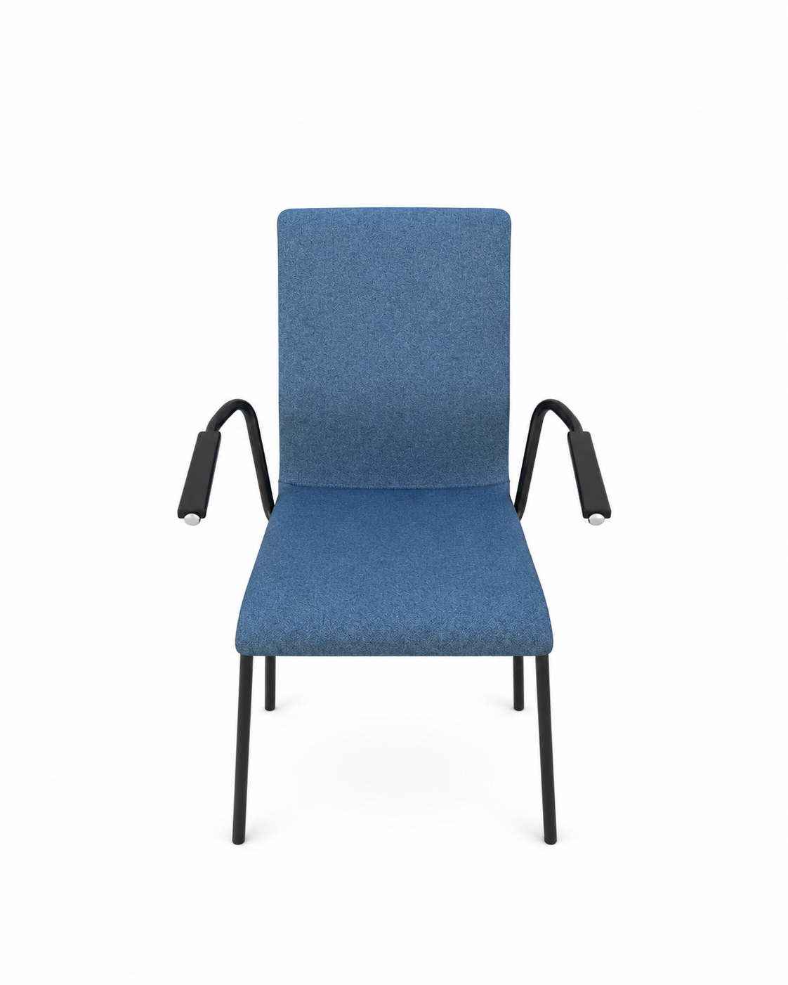 Chaise d'accueil avec accoudoirs bleu/gris