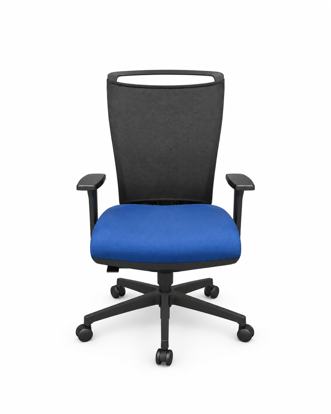 Fauteuil de Bureau Ergonomique Majencia Bleu – Dossier Résille Noir