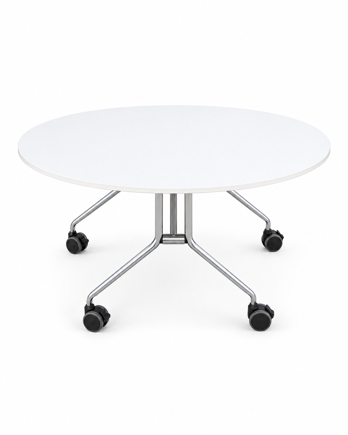 Table Ronde pliable Réunion blanche 180 cm de diamètre