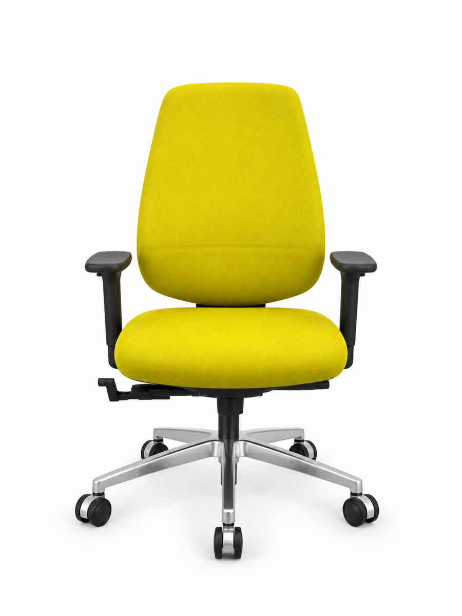 Fauteuil de Bureau Ergonomique LUXY – Tissu Jaune – Siège Professionnel Design