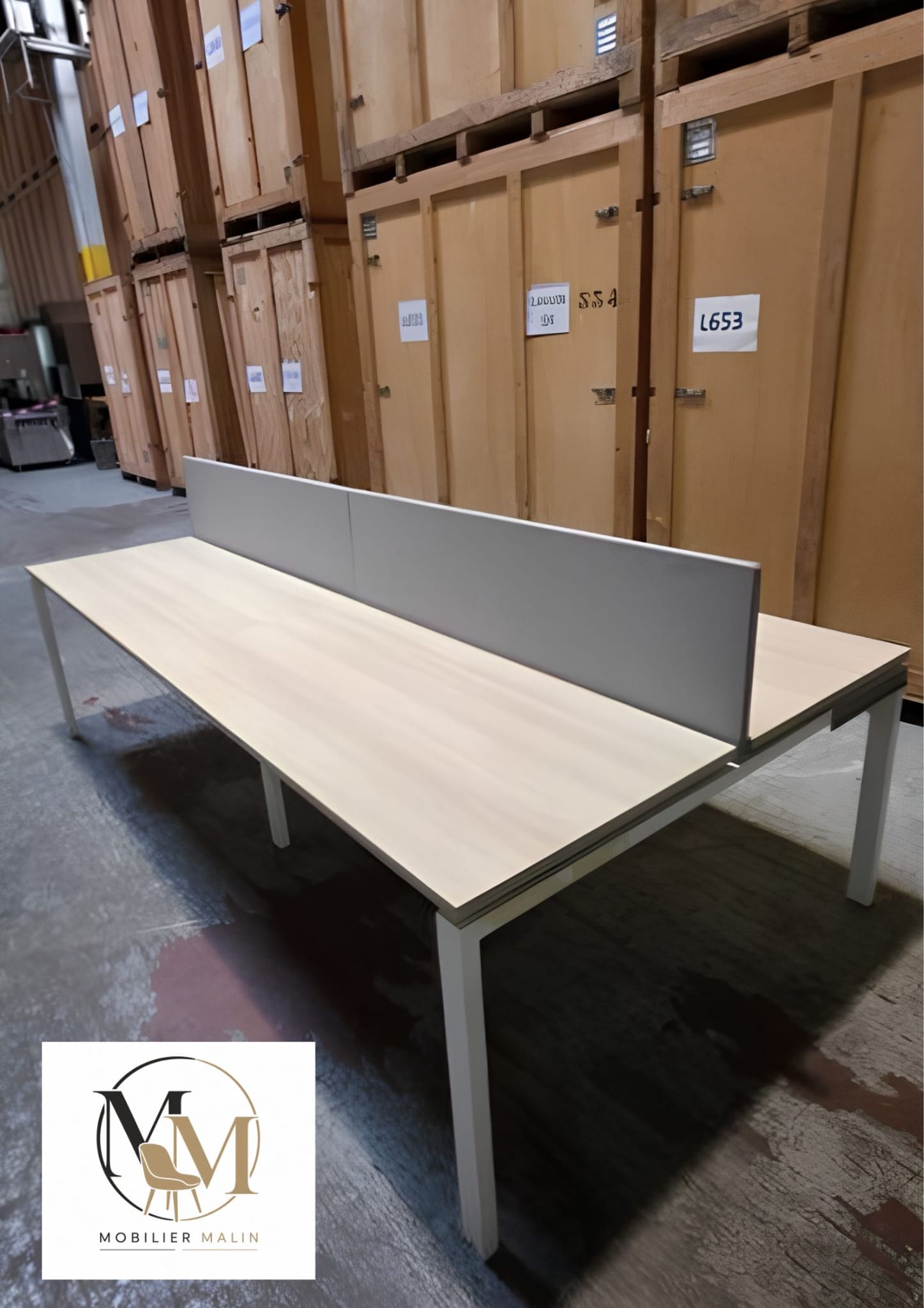 Bench Steelcase 4 postes 320 × 160 cm – Bureau open space professionnel - vue 2