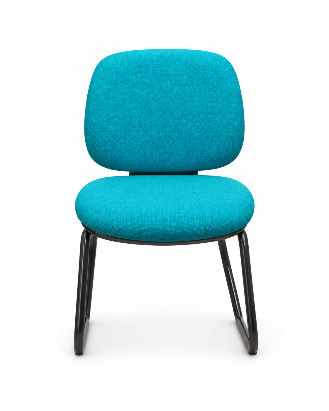 Chaise d’accueil turquoise – Assise et dossier rembourrés