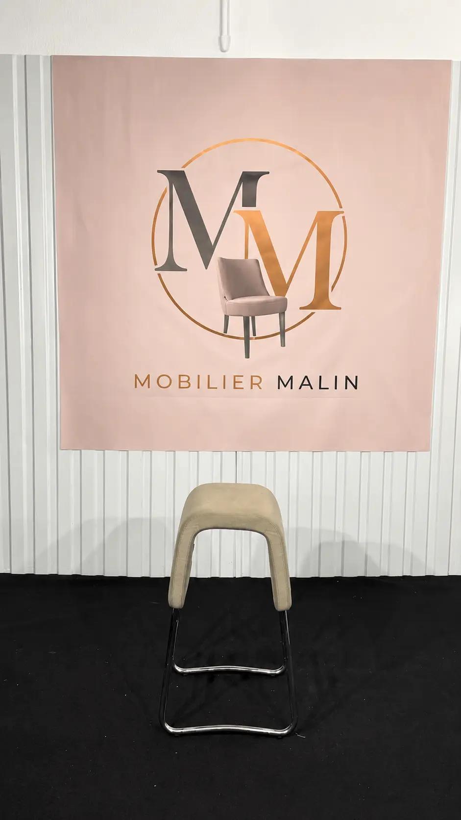Tabouret haut MATÉRIA FSC® 65 cm en tissu – Mobilier professionnel - vue 2