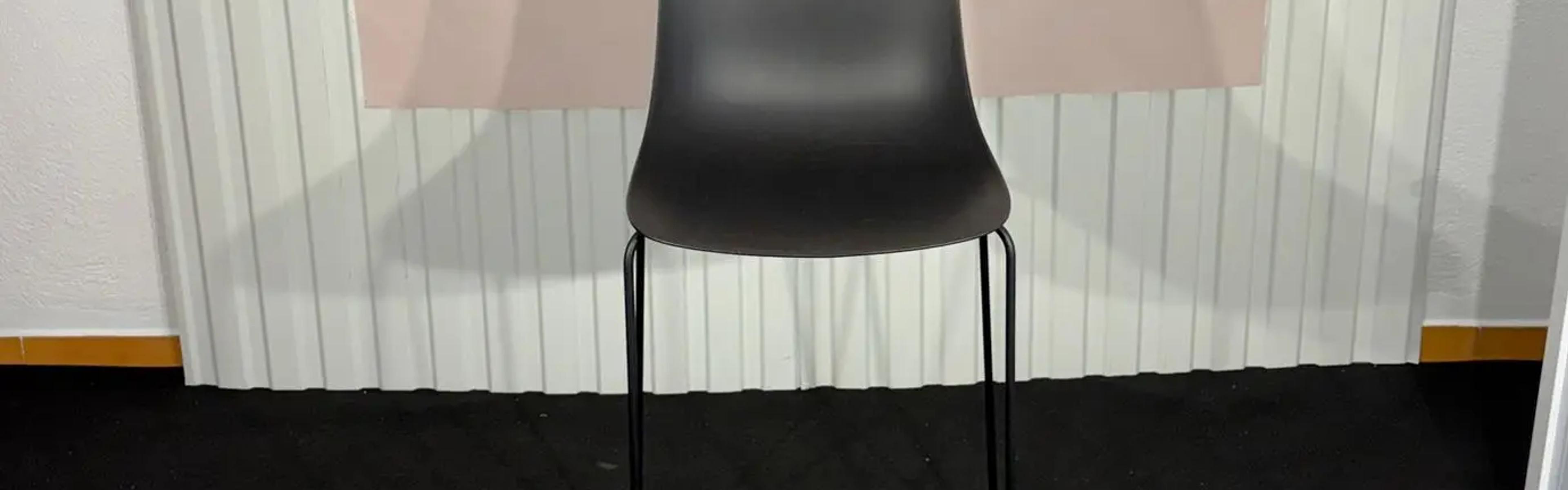 Tabouret de bar haut noir 78 cm avec piètement luge – Full Black