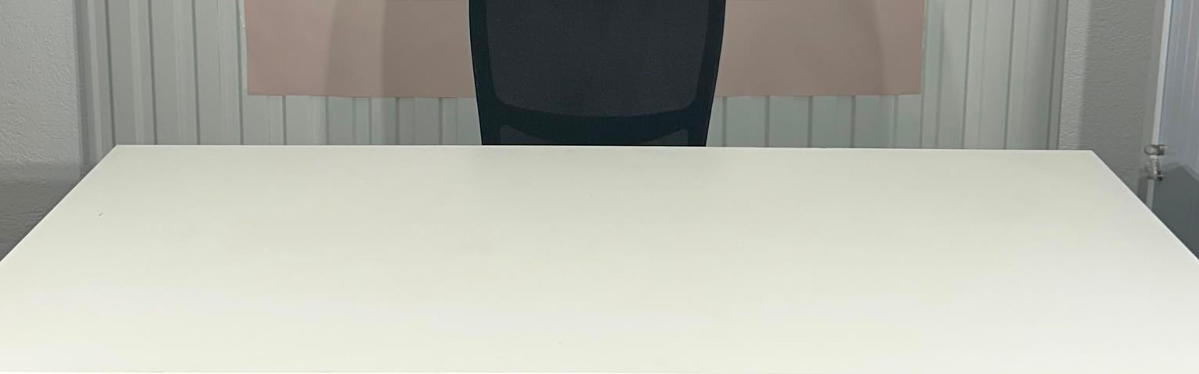Bureau assis-debout électrique 160 × 80 cm blanc – Hauteur réglable motorisée