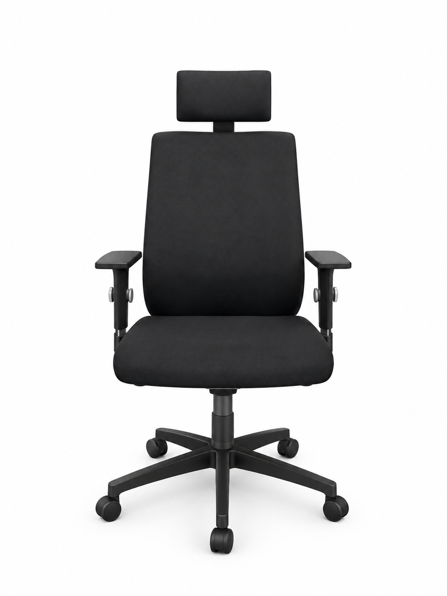 Fauteuil de Bureau Ergonomique Noir avec Appuie-Tête – Dossier Haut