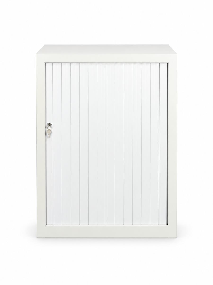 Armoire basse métallique à rideaux