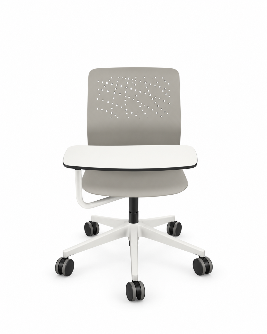 Chaise de formation ACTIU Urban avec roulettes et tablette intégrée grise