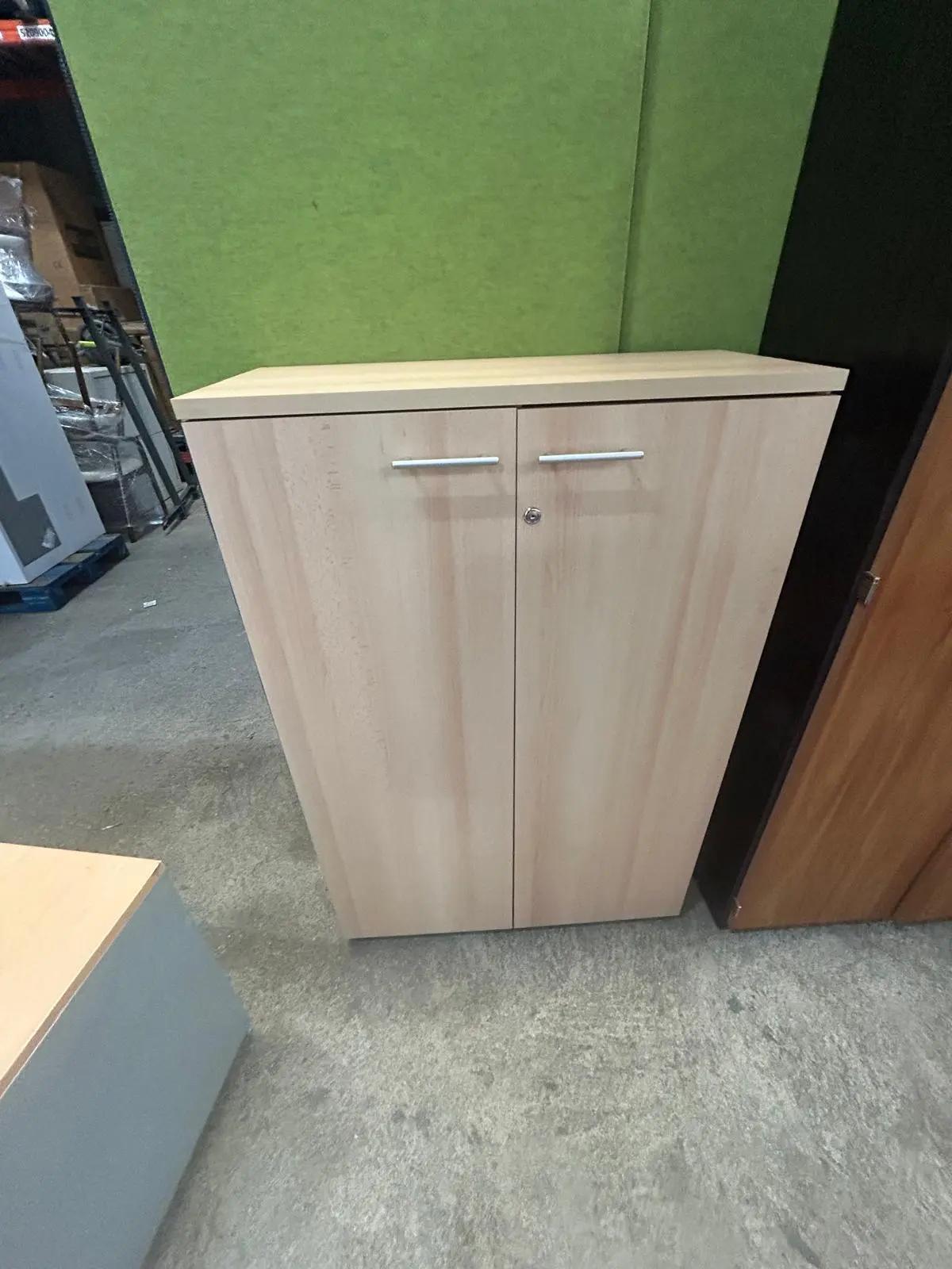 Armoire bureau bois hêtre 2 portes