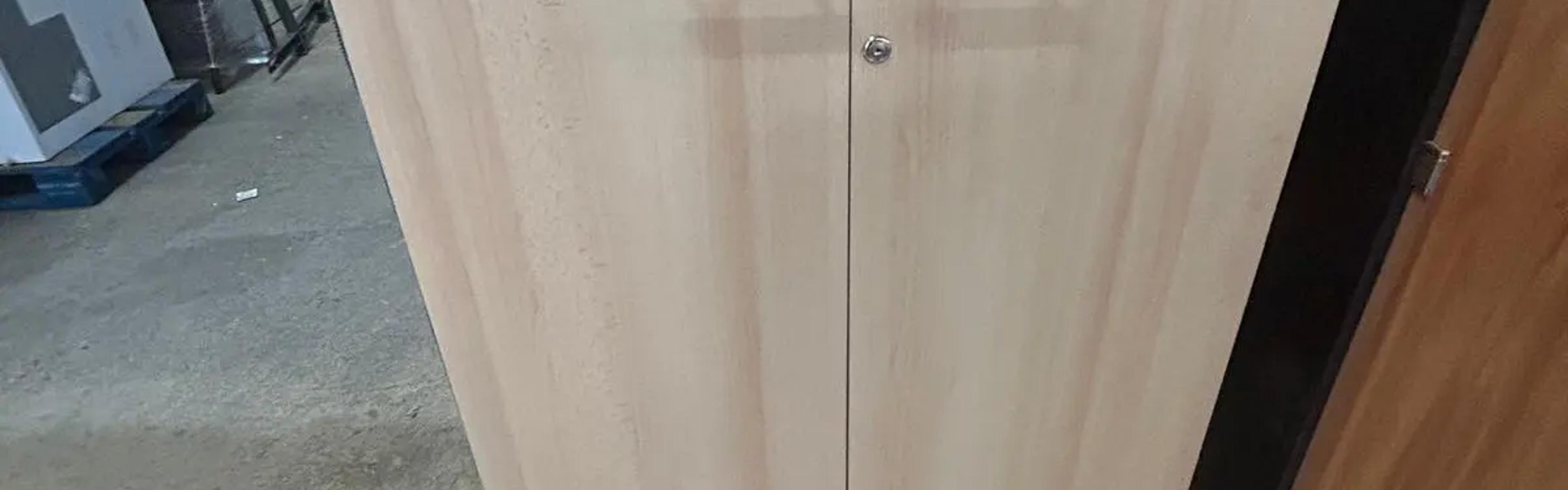 Armoire bureau bois hêtre 2 portes