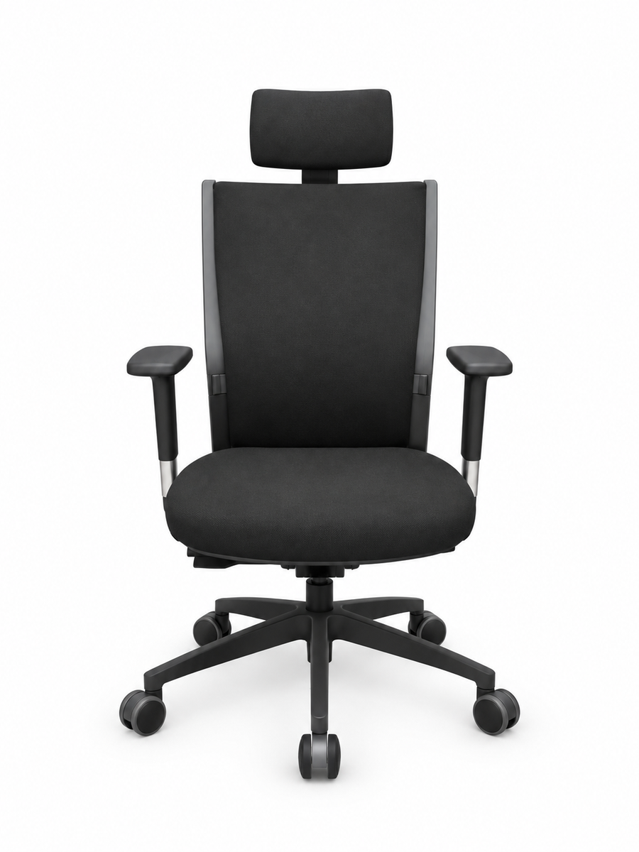 Fauteuil de Bureau Ergonomique werndl avec Appui-Tête – Siège Professionnel Noir