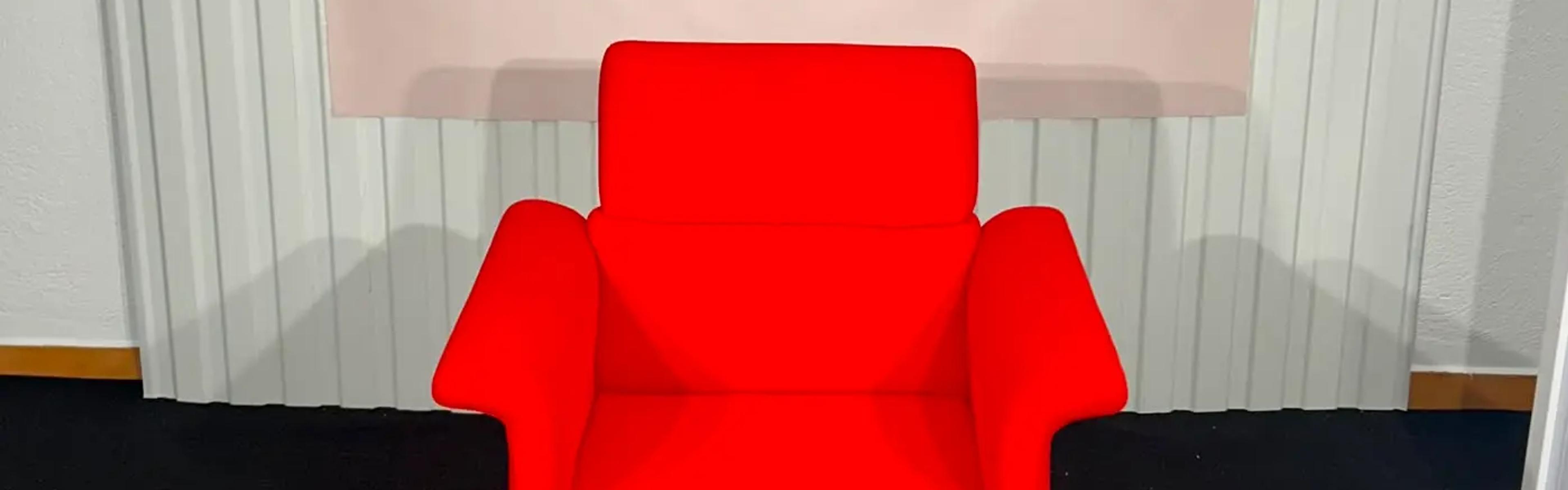 Fauteuil d'accueil TESS 1 place rouge