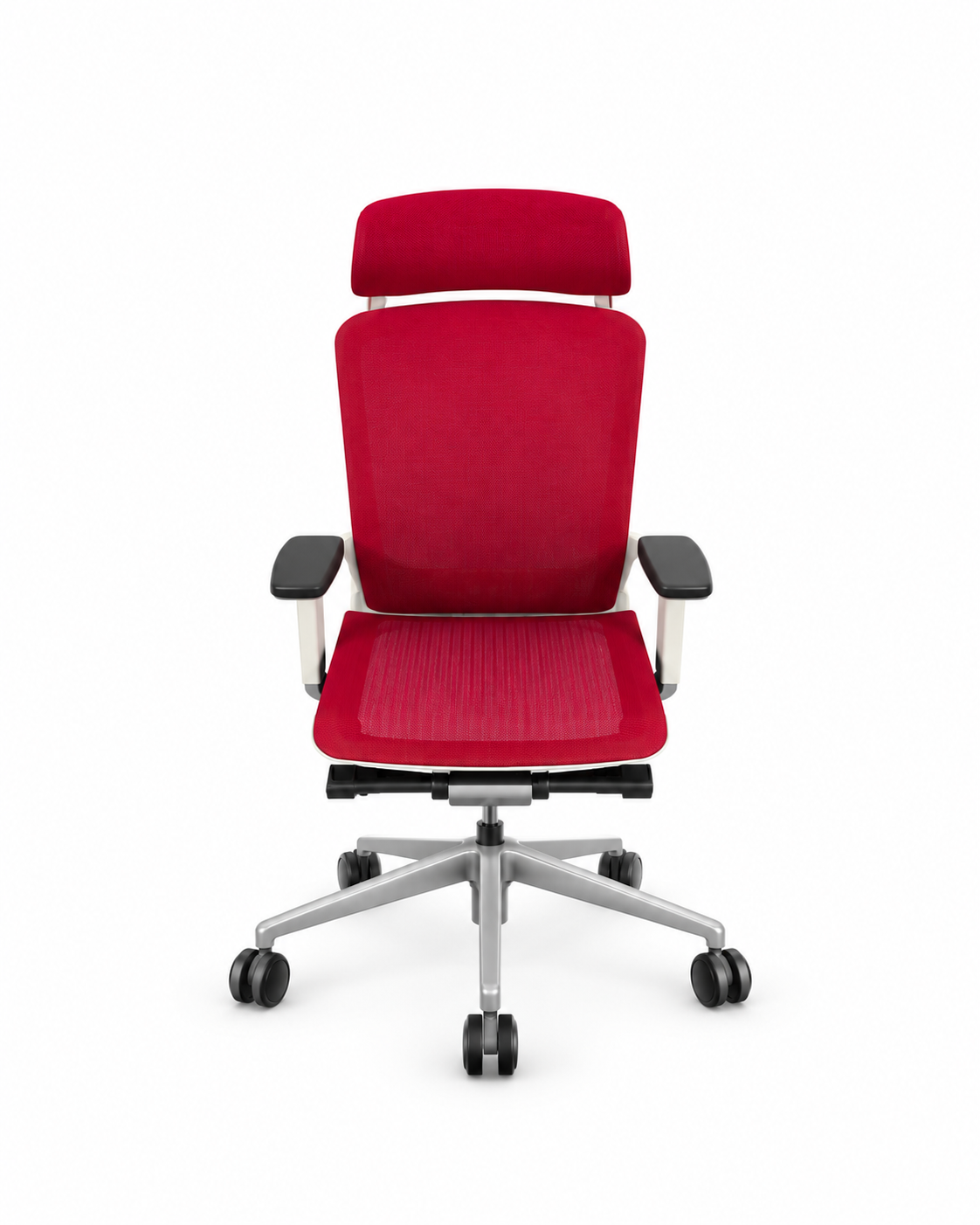 Fauteuil ergonomique EUROSIT avec appuie-tête réglable – Rouge - vue 1