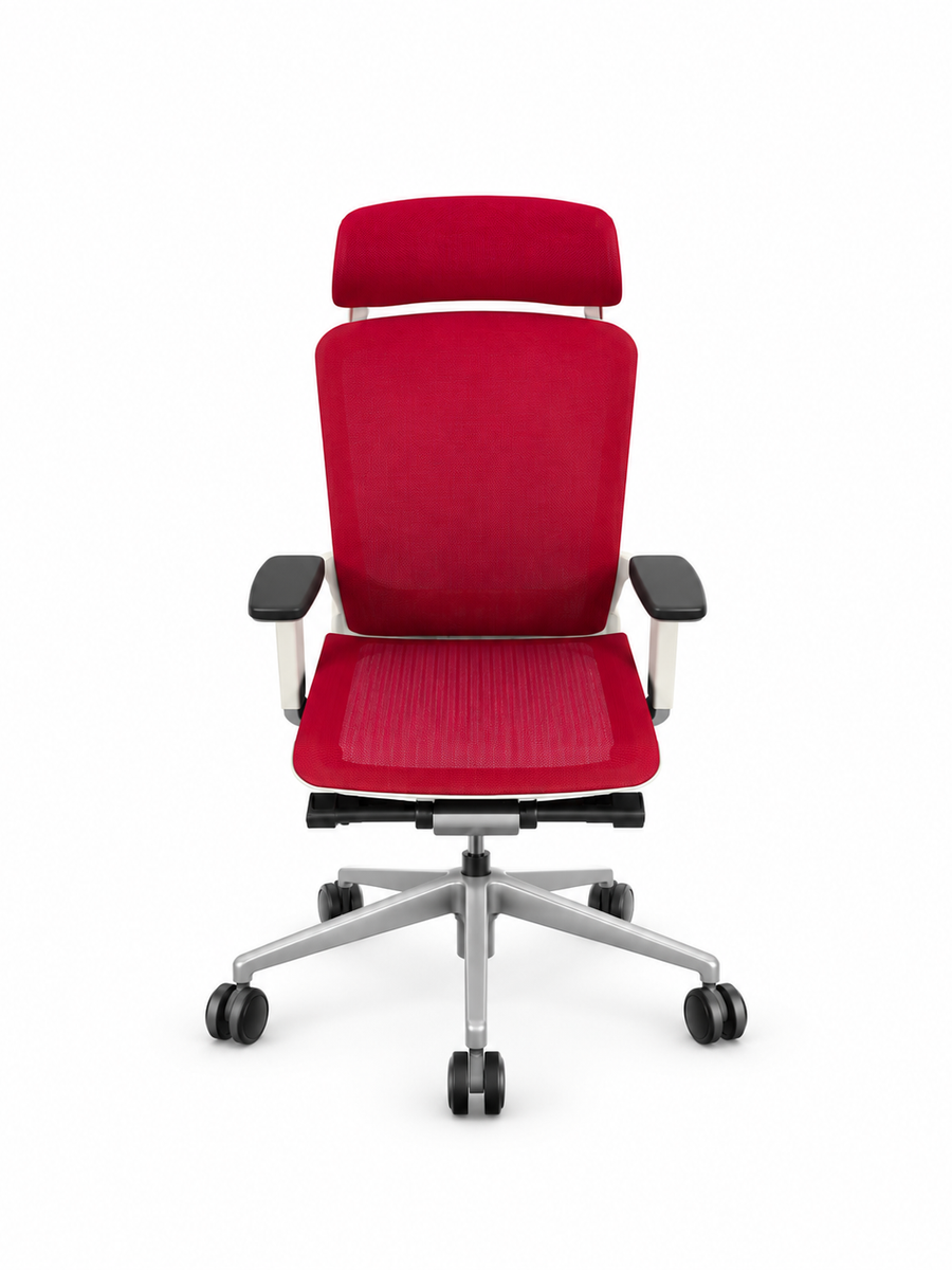 Fauteuil ergonomique EUROSIT avec appuie-tête réglable – Rouge