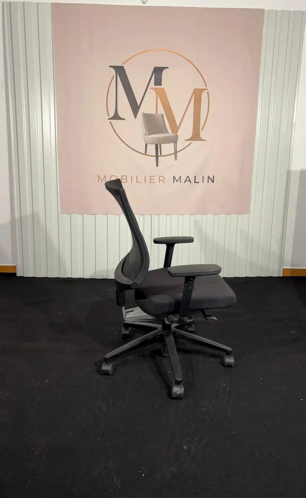 Fauteuil de bureau ergonomique KLÖBER – dossier résille noir - vue 2