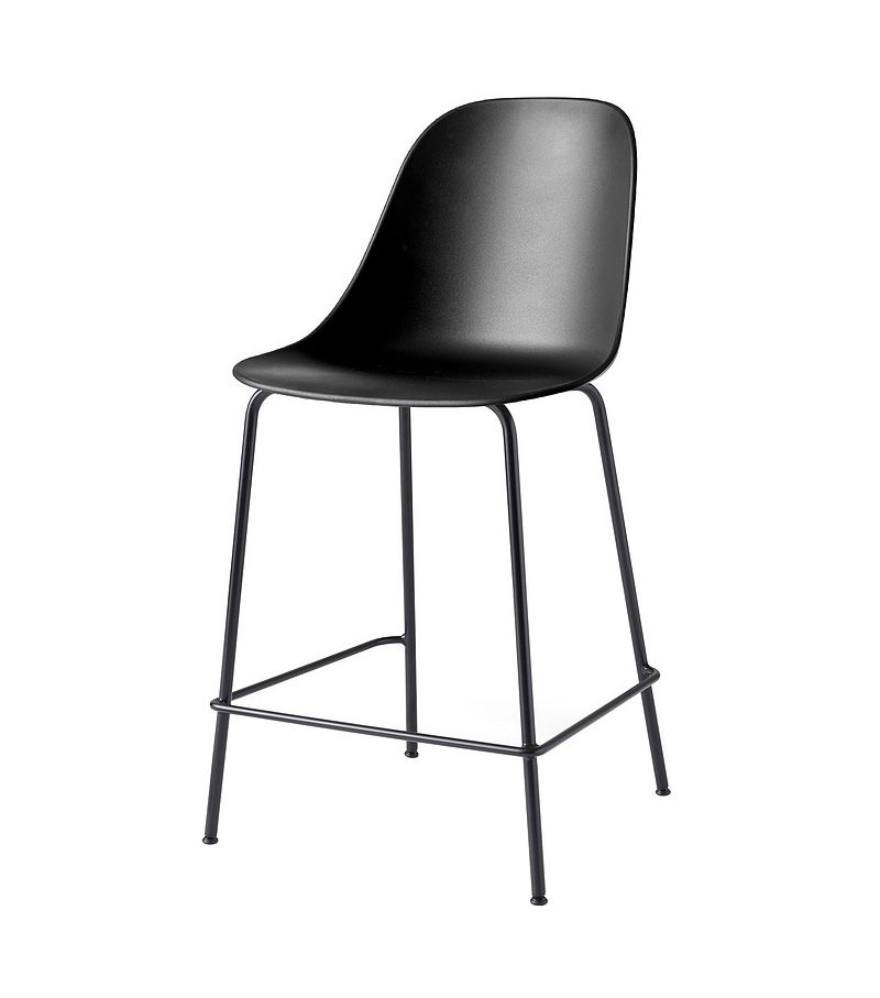 Tabouret de bar haut noir 78 cm avec piètement luge – Full Black