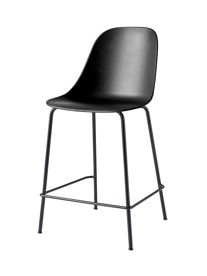 Tabouret de bar haut noir 78 cm avec piètement luge – Full Black