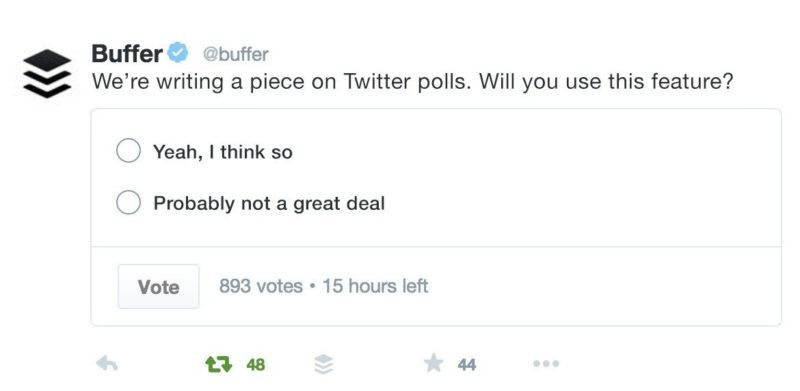 Example Twitter Poll