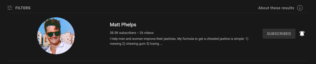 Banner showing Matt Phelp's YouTube channel