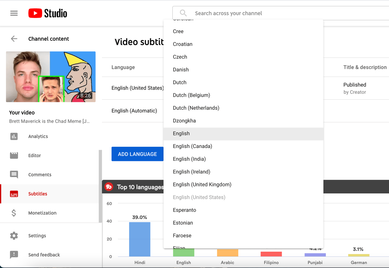 How to choose your subtitle language