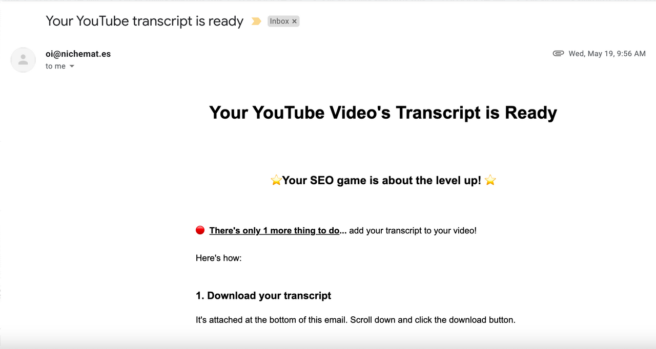 How to download your YouTube transcript