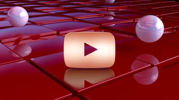 YouTube Bronze Play button on red background