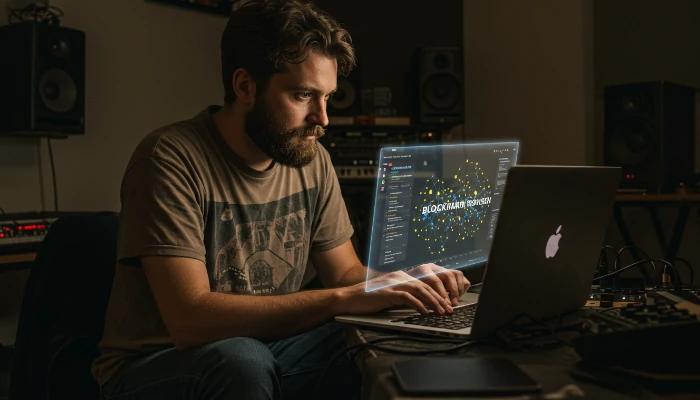 musiciand tracking and receiving royalties through blockchain