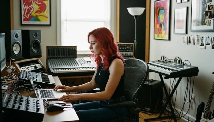 producer promoting her podcast