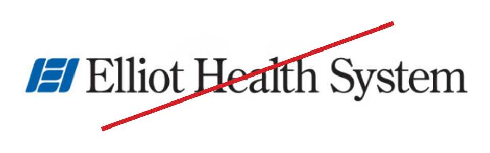 Retired logo, no longer approved for use: Elliot Health System in a serif typeface