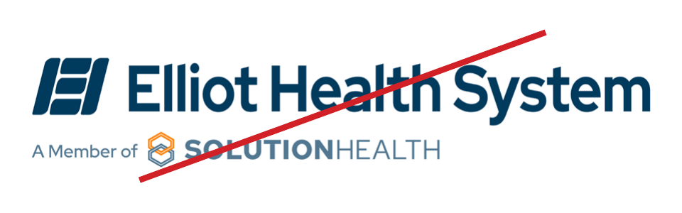 Retired logo, no longer approved for use: Elliot Health System, A Member of SolutionHealth