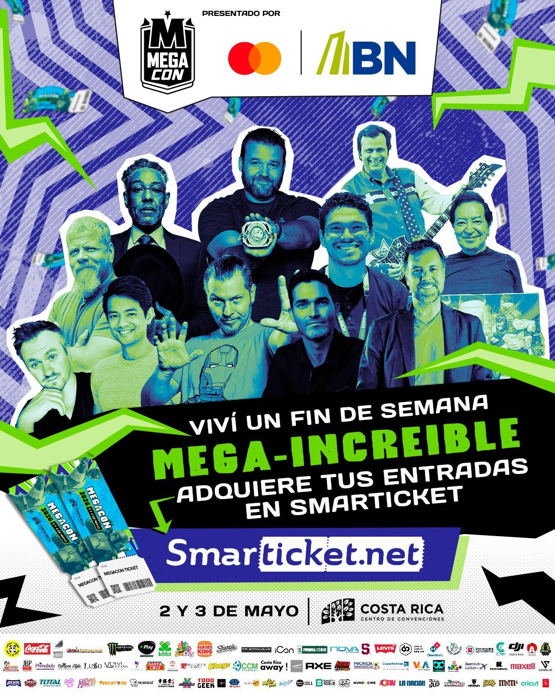 Feria de cultura pop con estands y público