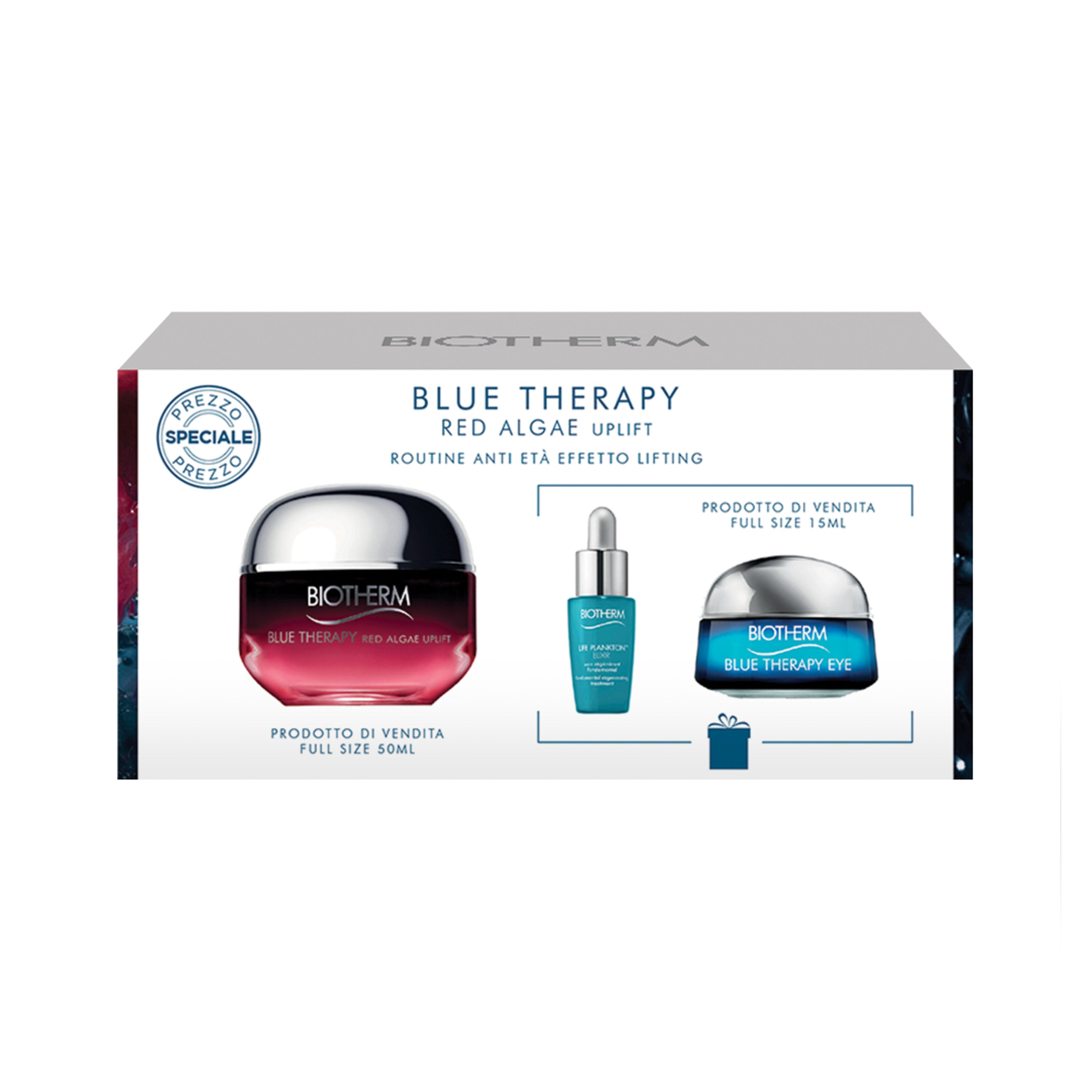 Biotherm Cofanetto Blue Therapy Red Algae 50ml + Blue Therapy Eye 15ml + Life Plankton Elixir 7ml 1