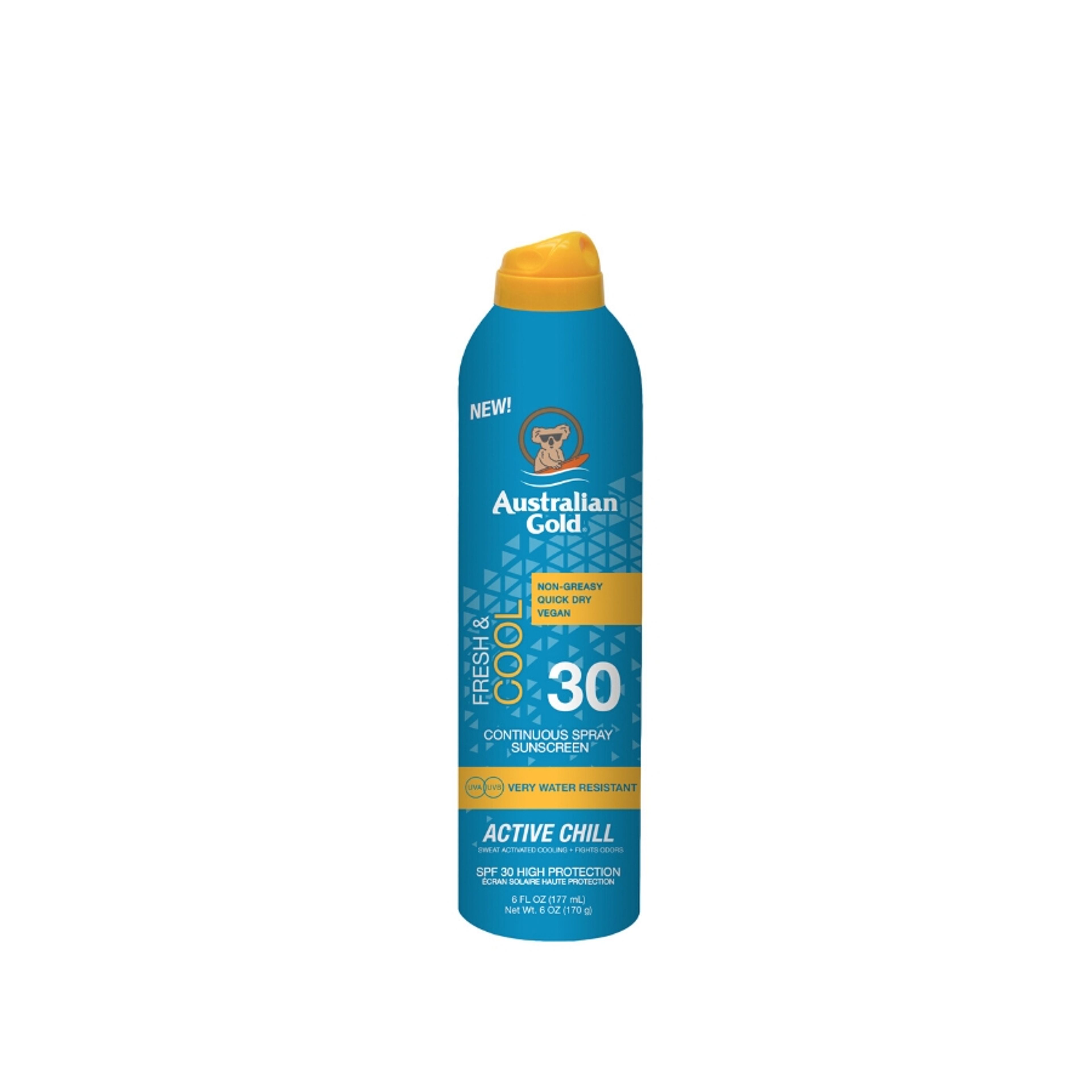 Australian Gold Spf 30 Cont Spray Active Chill 177ml 1