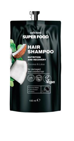 Shampoo Nutriente & Rigenerante Cocco & Loto, Capelli Danneggiati & Colorati Café Mimi