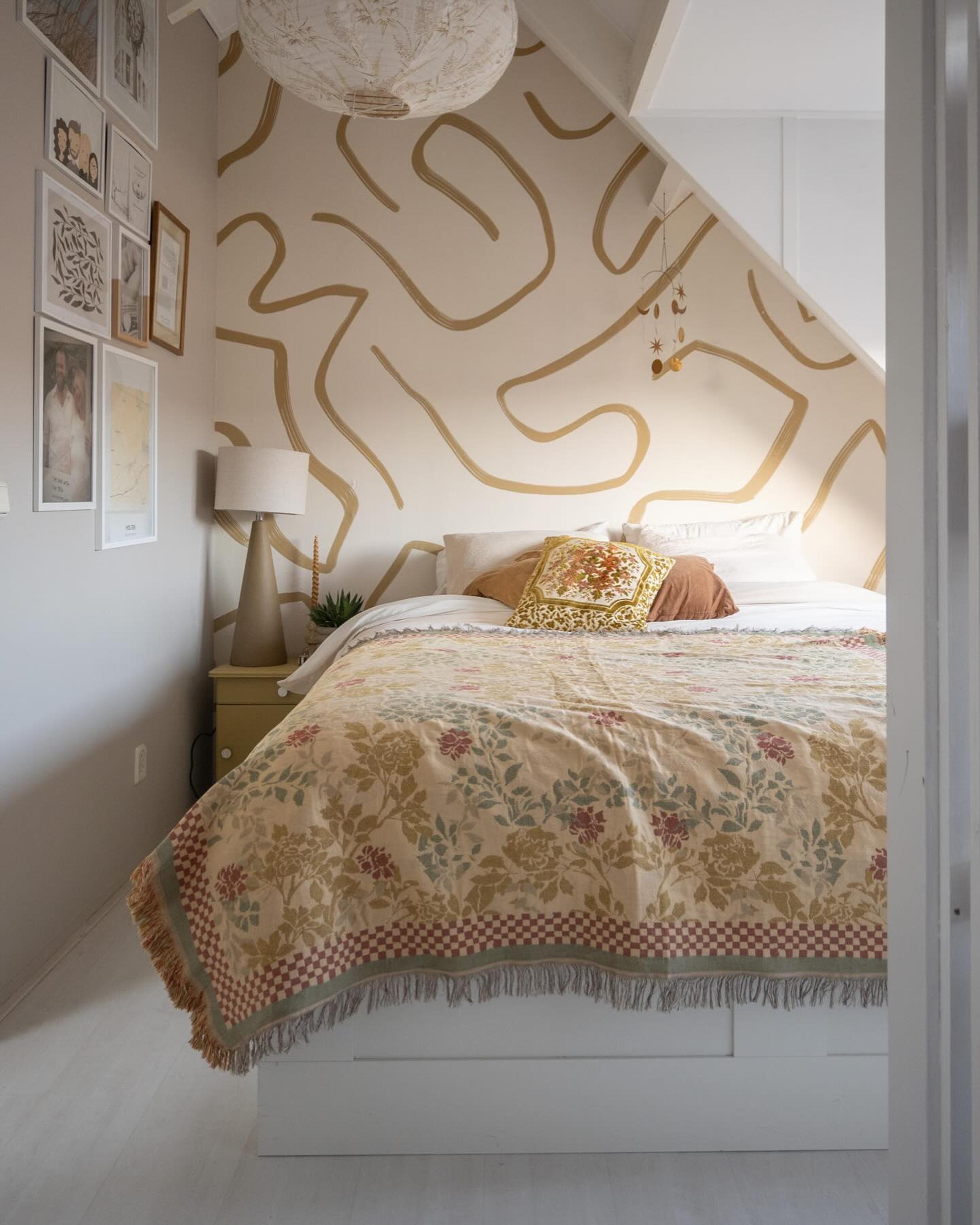 slaapkamer-behang-met-goud