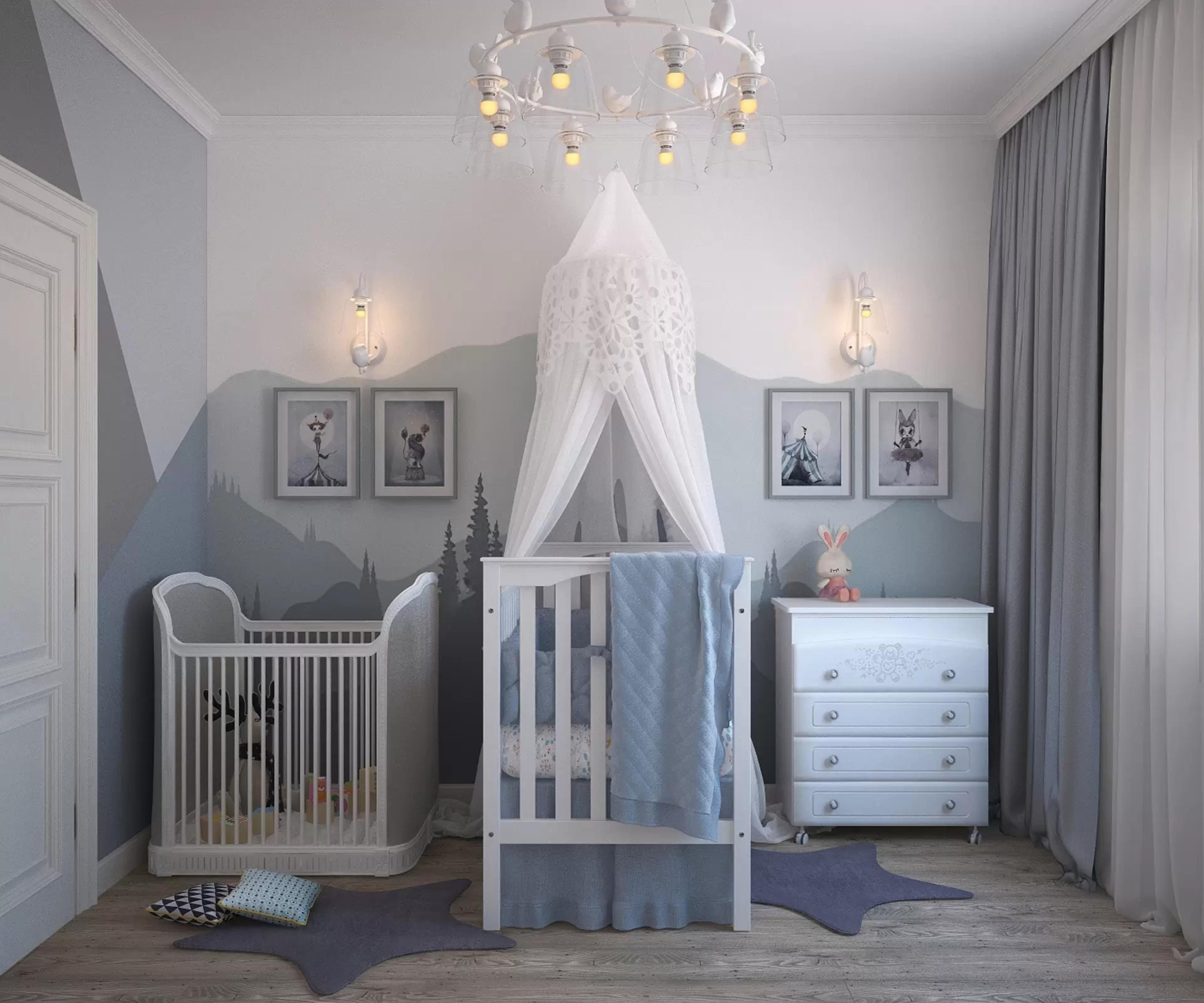 babykamer-blauw-met-wit