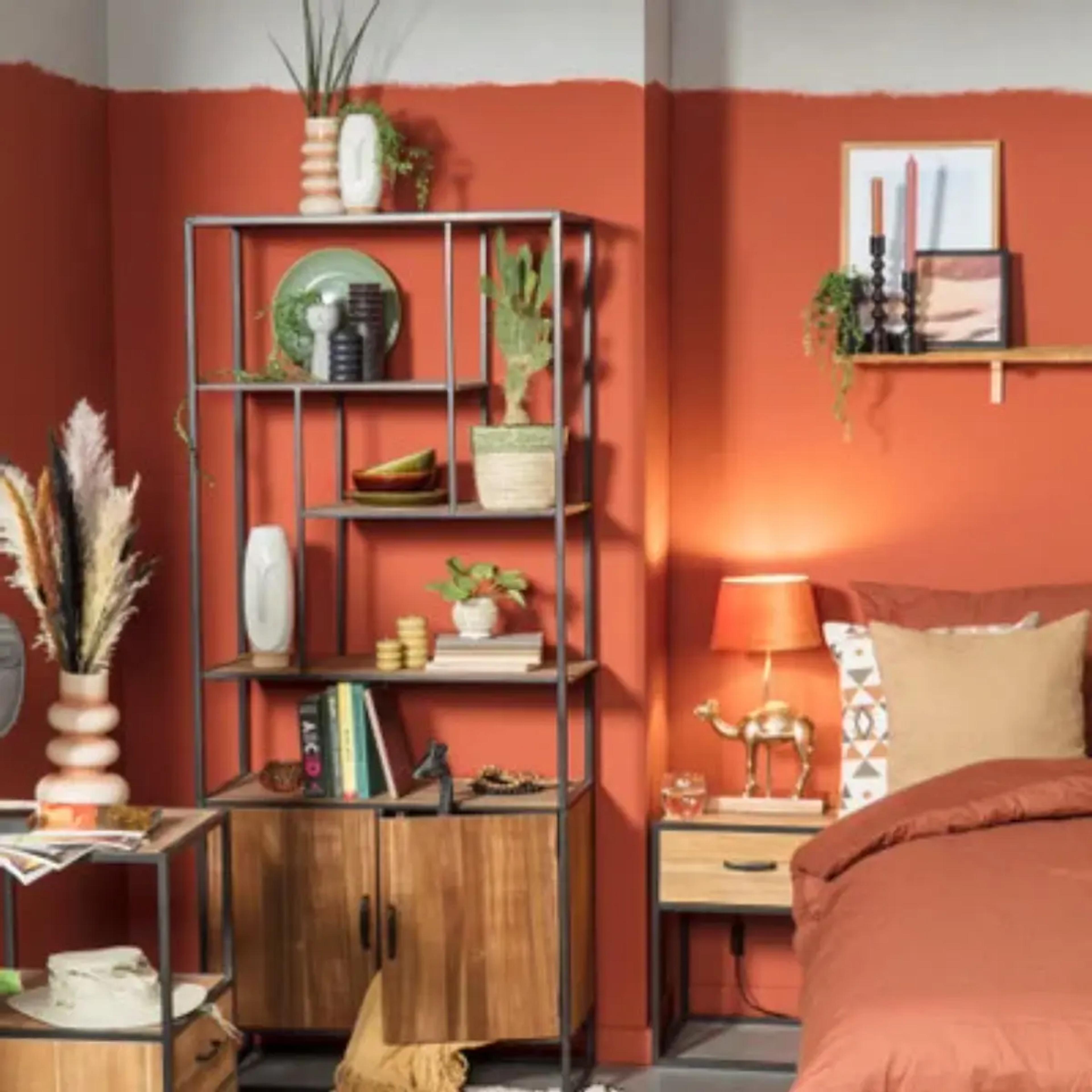 metalen-nachtkast-hout