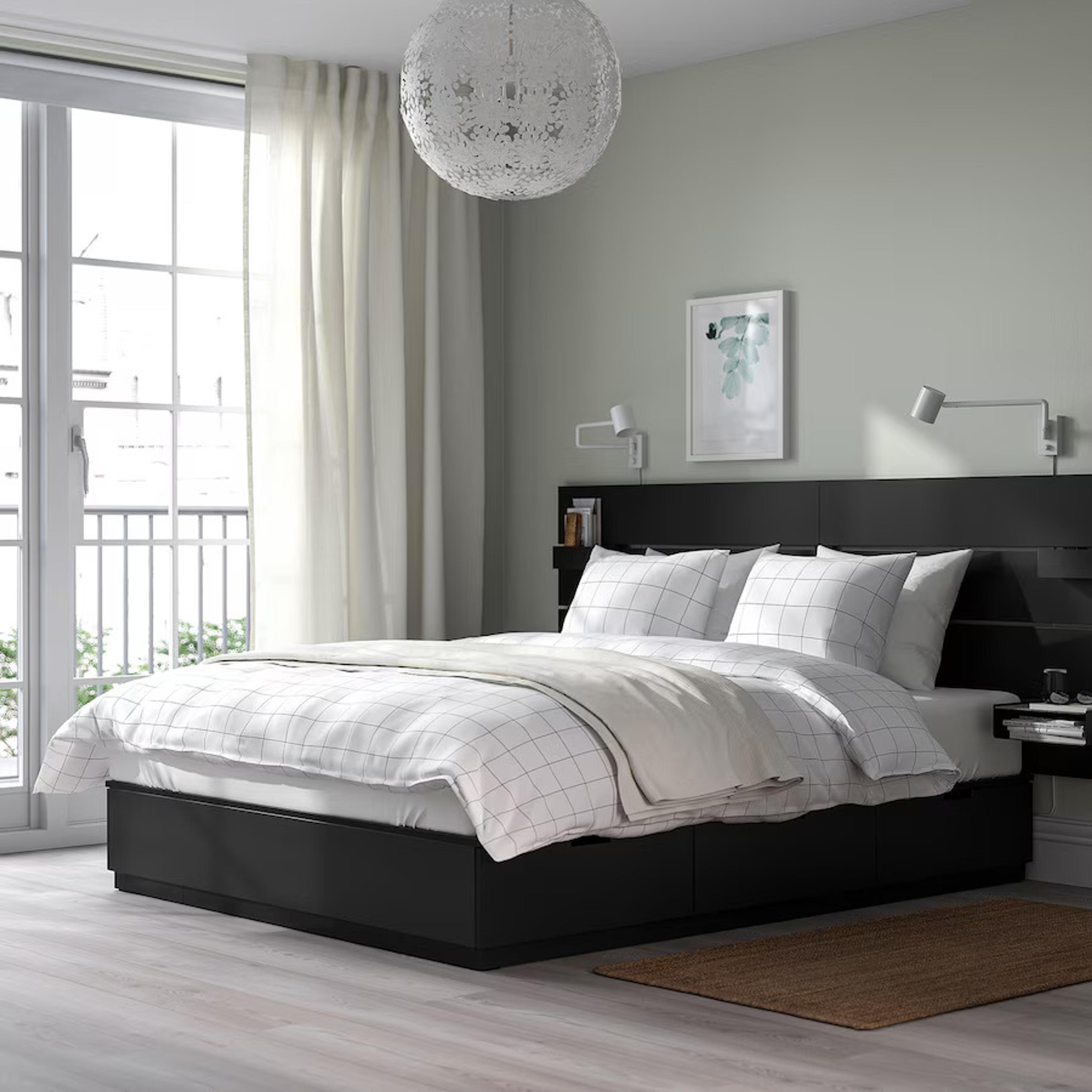 black-ikea-bed