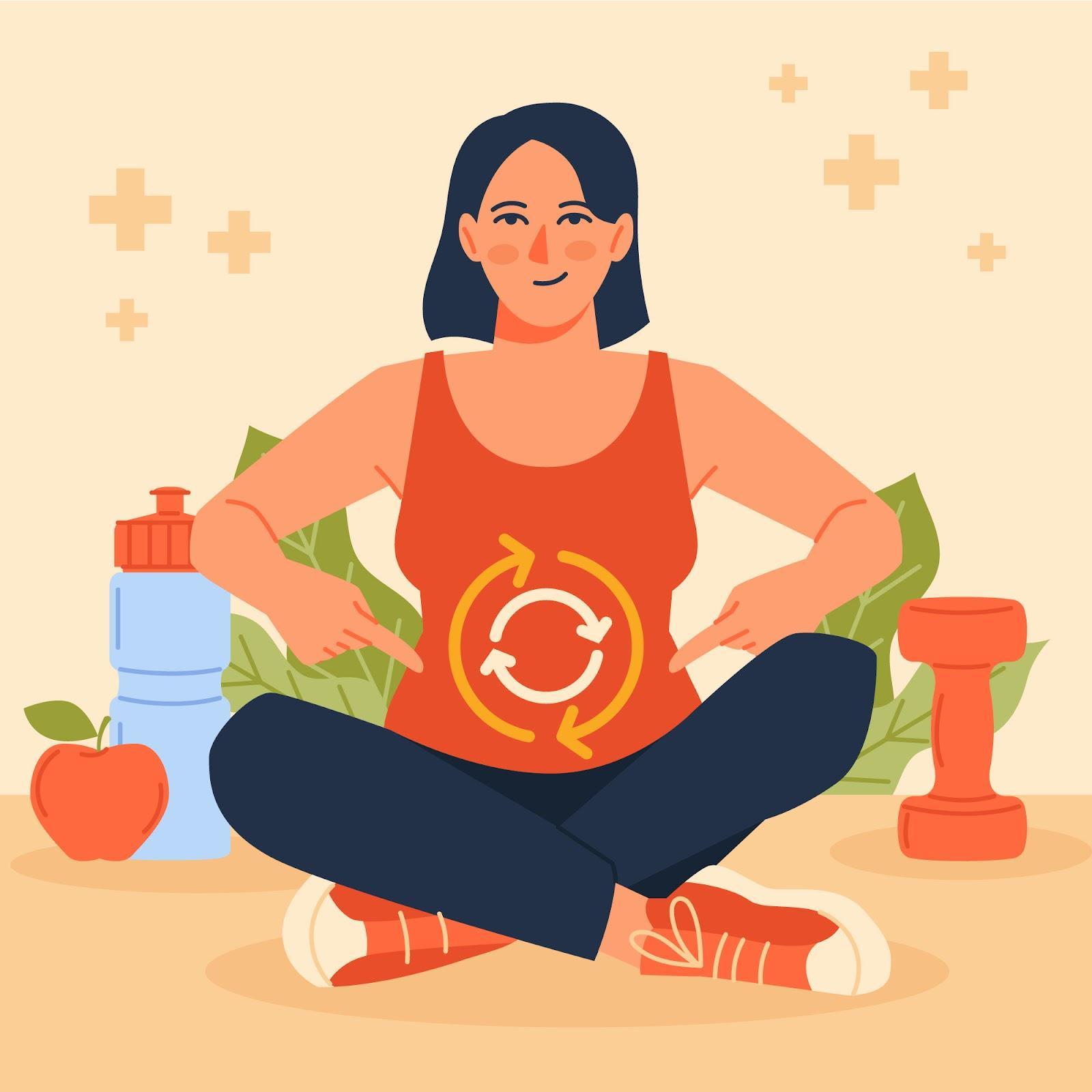 Healthy lifestyle changes for constipation relief including exercise, hydration, and nutrition