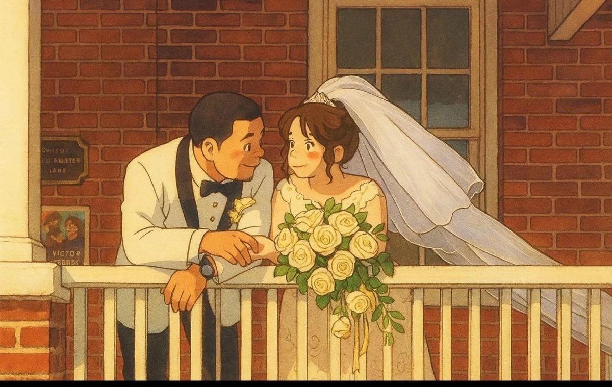 AI-generated wedding artwork at SIGS Photography studio, Toronto wedding photography