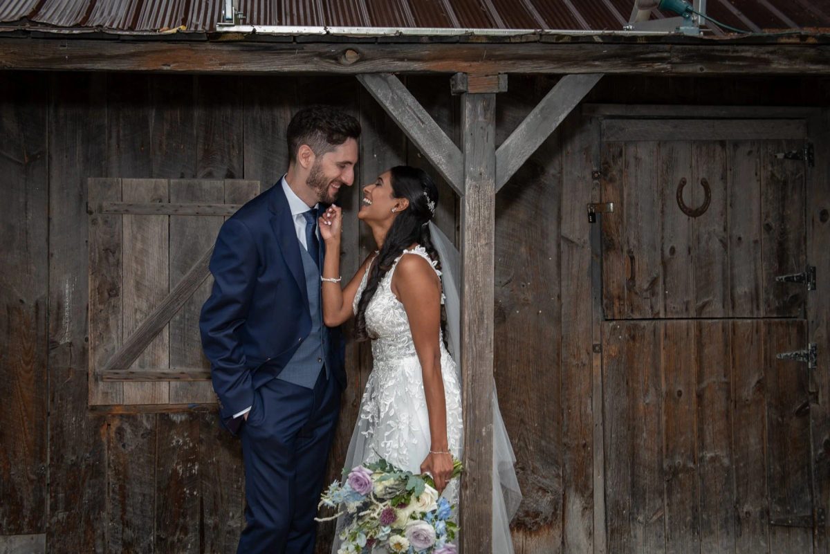 Wedding first-look moment at Toronto venue, Toronto wedding photography
