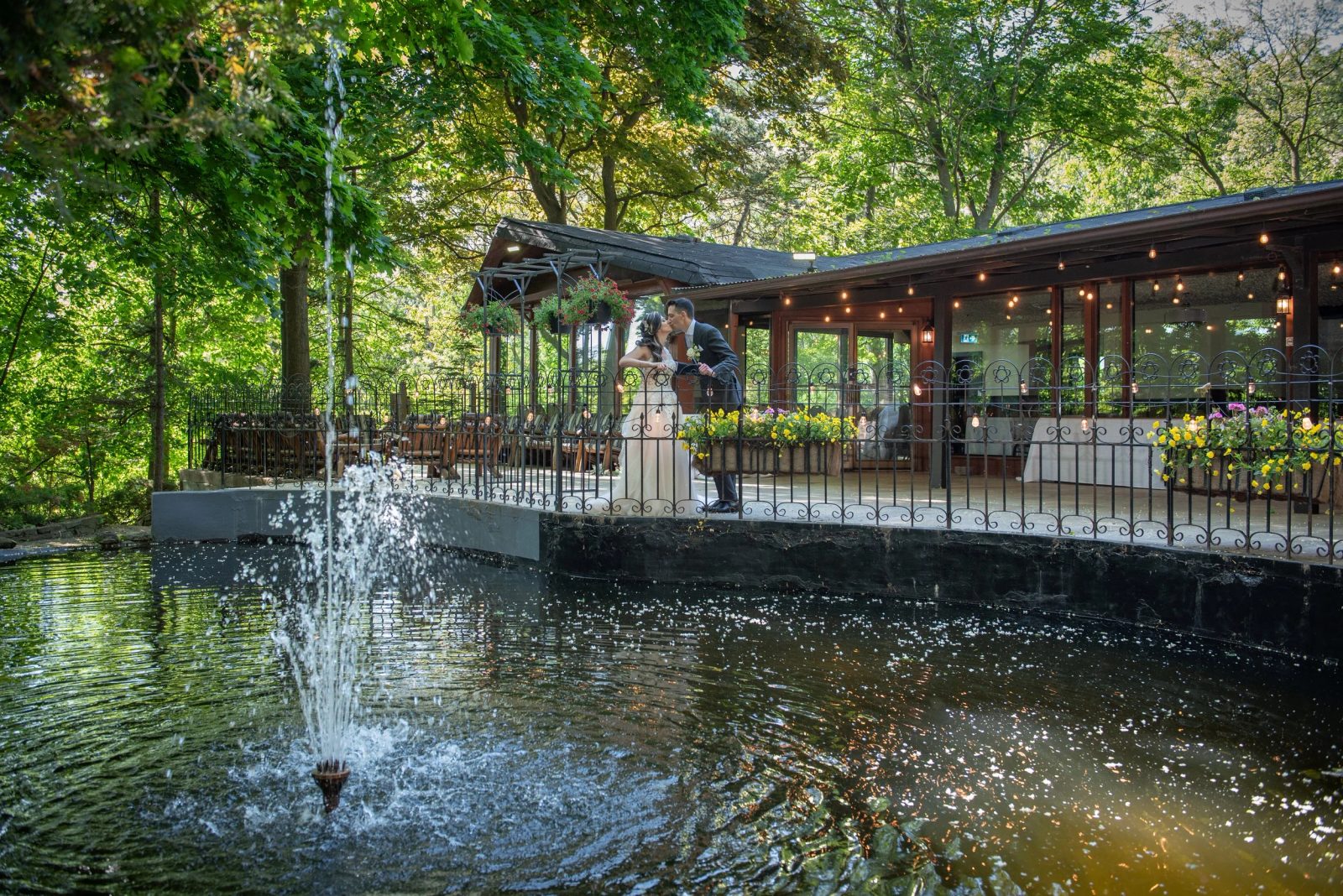 Aerial wedding shot at SIGS Photography studio, Toronto wedding photography