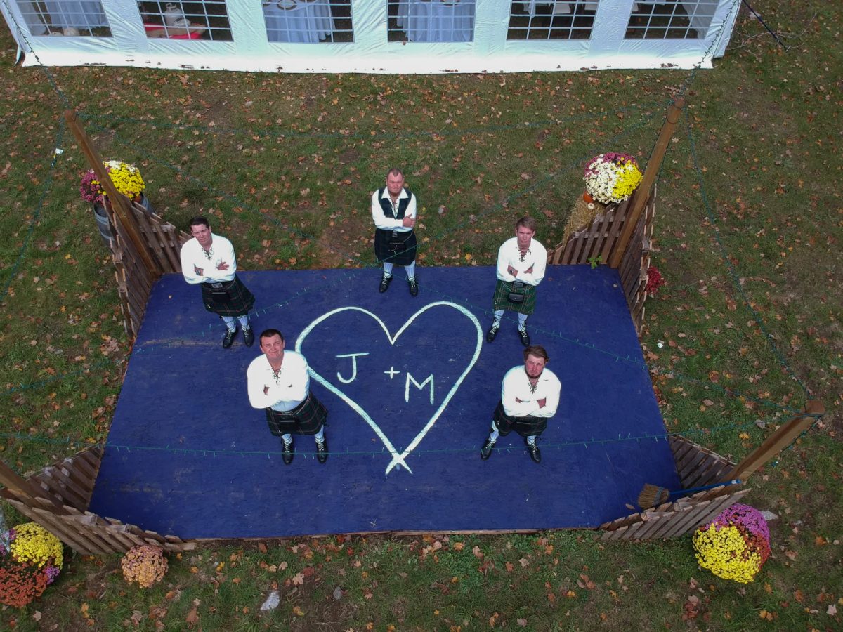 Aerial wedding shot at Toronto venue, Toronto wedding photography