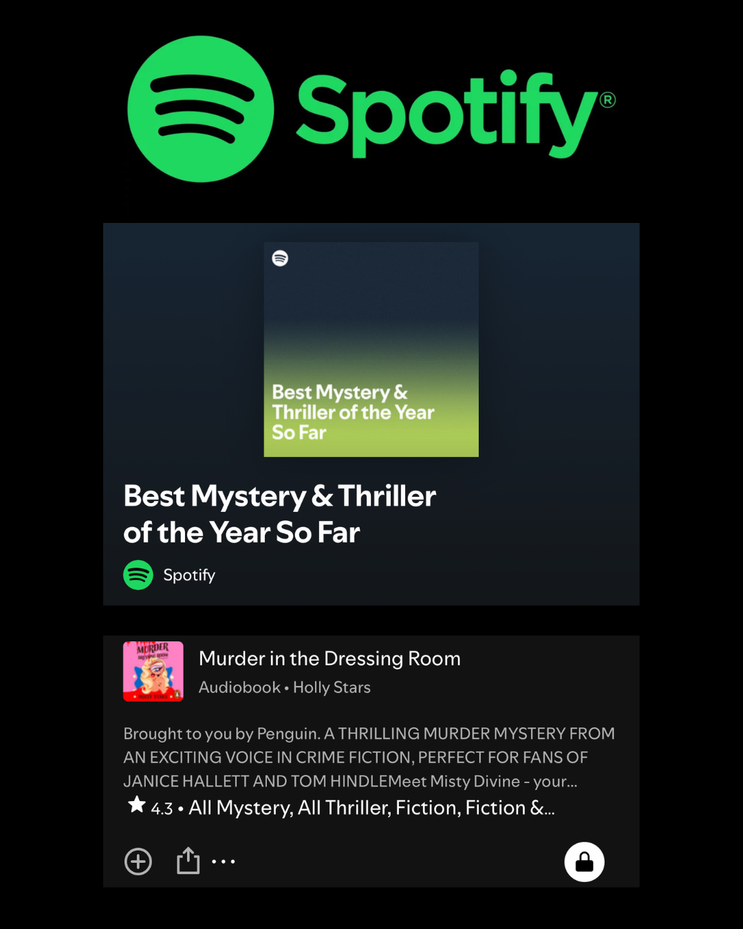 Holly Stars' "Murder in the Dressing Room" Shines in Spotify's "Best of the Year So Far"