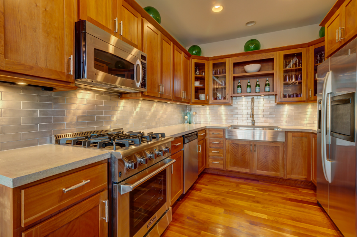 Custom cherry cabinet kitchen remodel, Stratton Mountain Vermont by Tradecraft VT