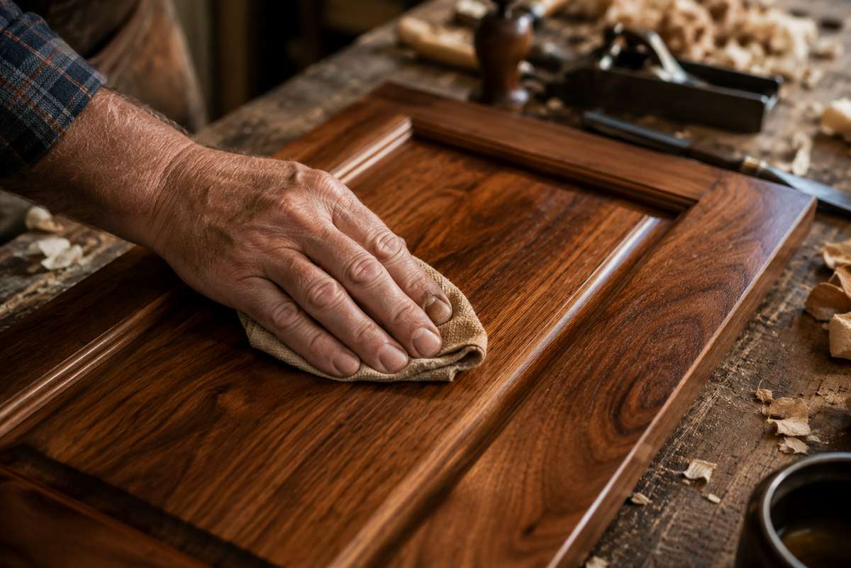 The beautiful results of solid wood custom cabinetry and cabinet refinishing in Chittenden County, VT.