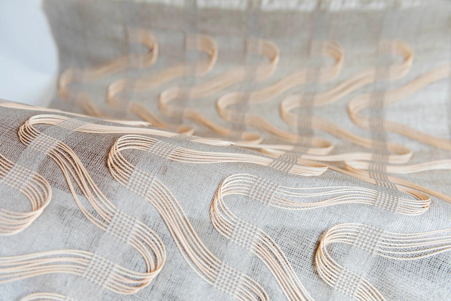 Lin & Rotin — lignes de rotin dans le tissage