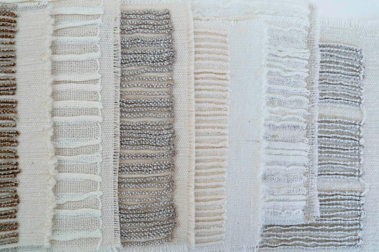 A selection of different pleated weave structures