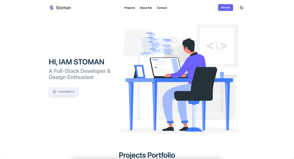 image of Nuxt.js & TailwindCSS Portfolio
