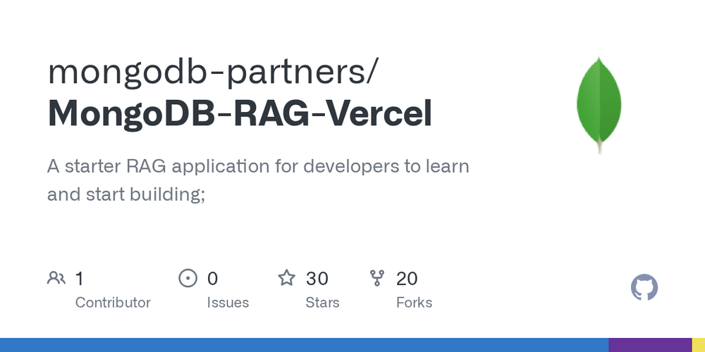 image of MongoDB RAG Vercel Starter